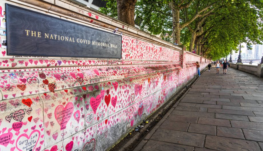 National Covid Memorial Wall in London